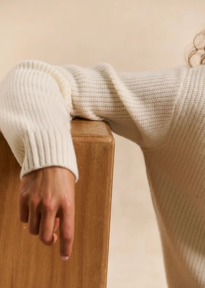 Pull col camionneur zippé en laine