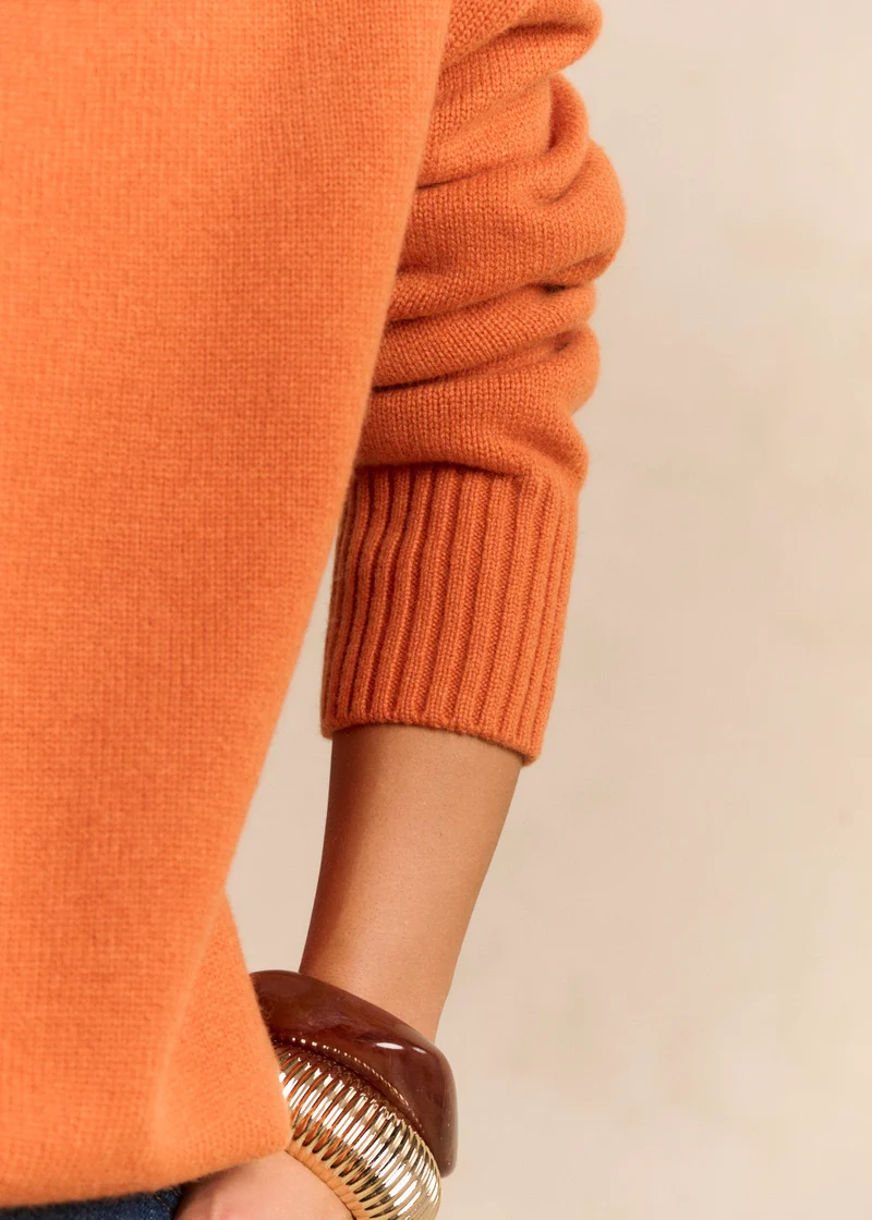 Pull laine col montant
