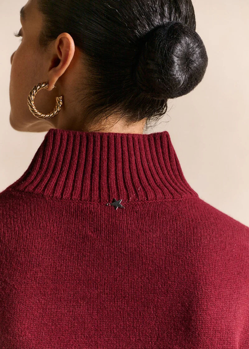 Pull laine col montant