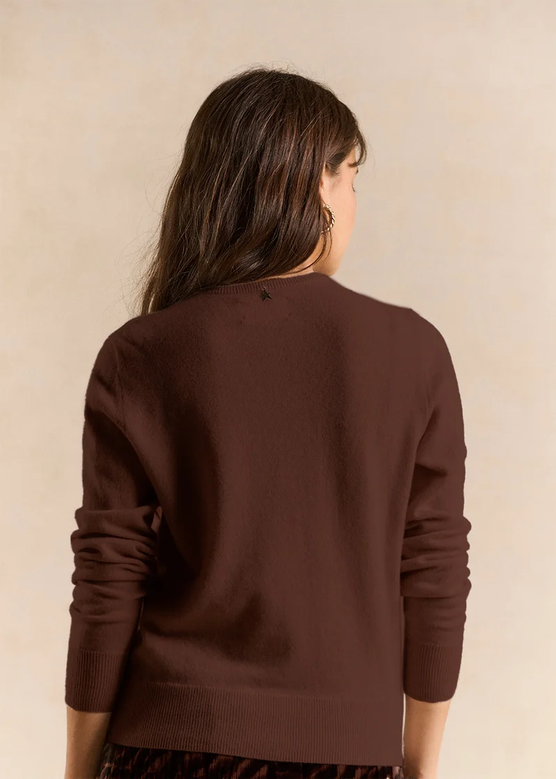 Gilet cachemire boutonné coupe droite