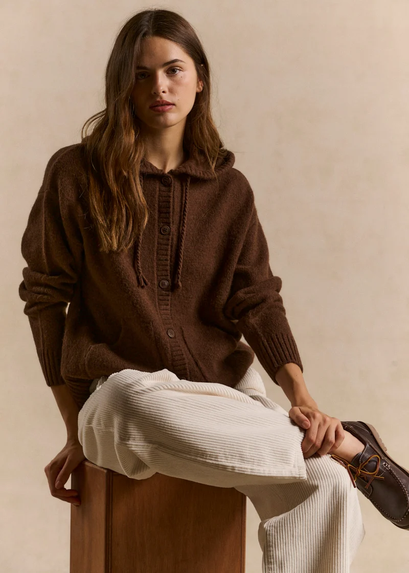 Gilet ample à capuche