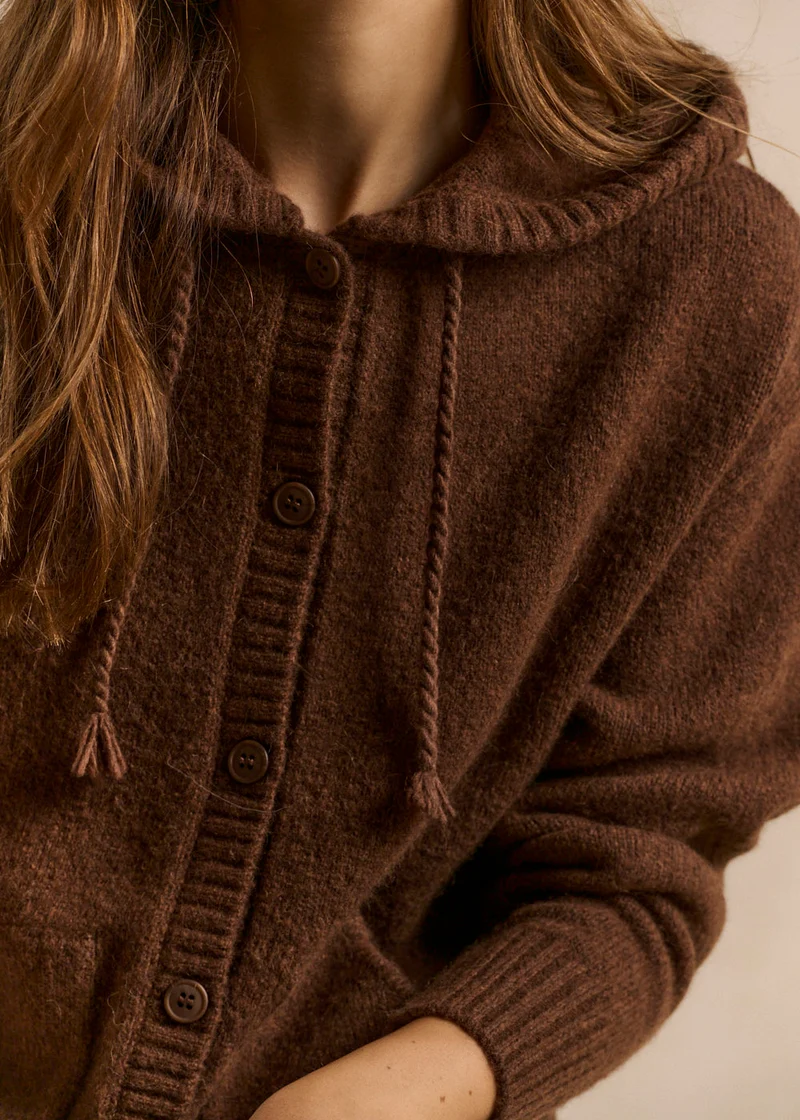 Gilet ample à capuche