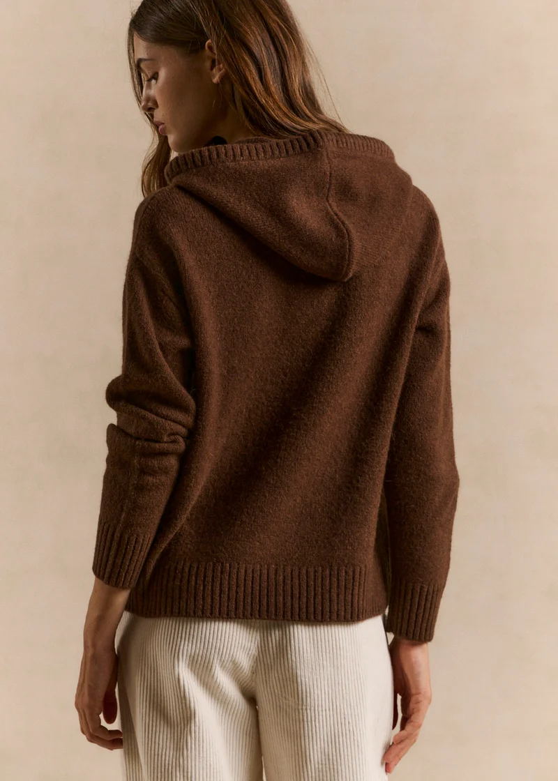 Gilet ample à capuche
