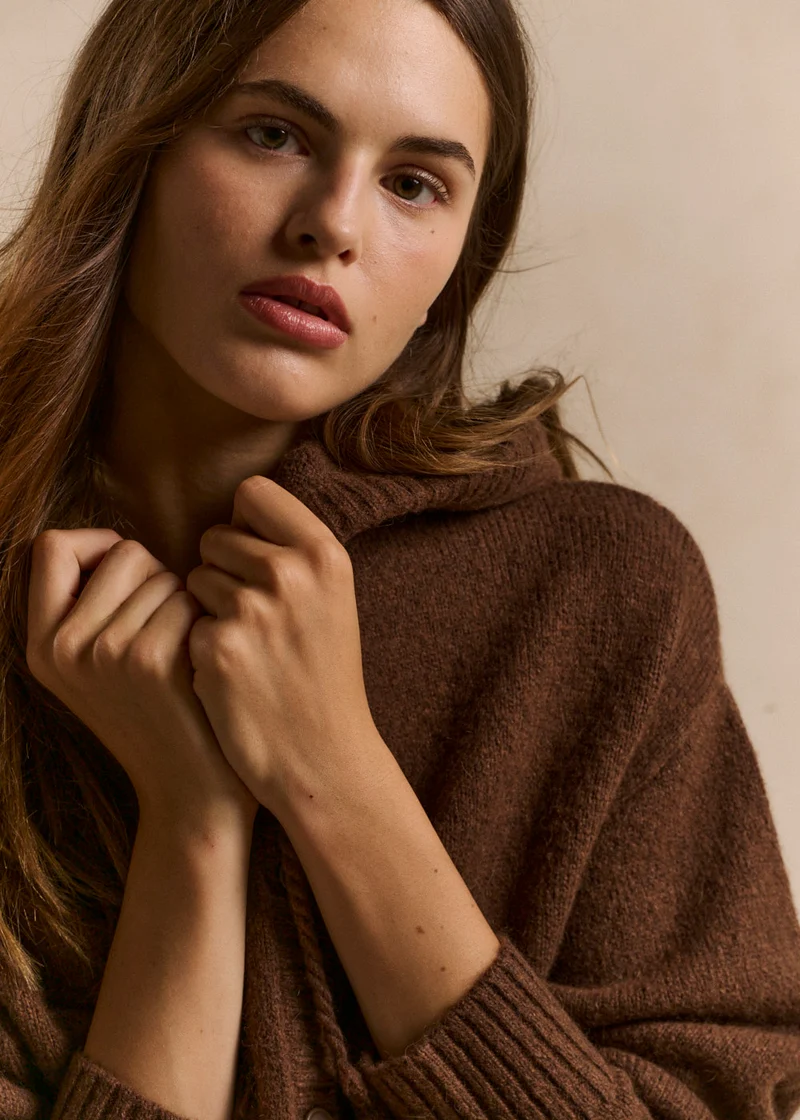 Gilet ample à capuche