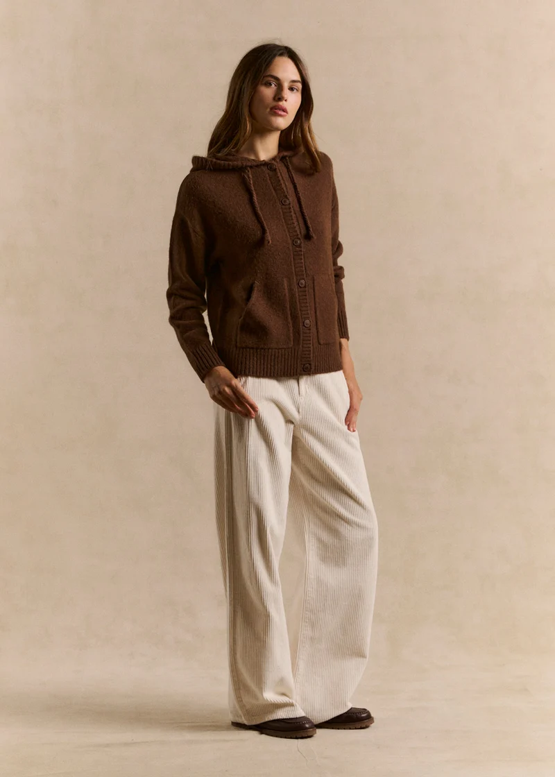 Gilet ample à capuche