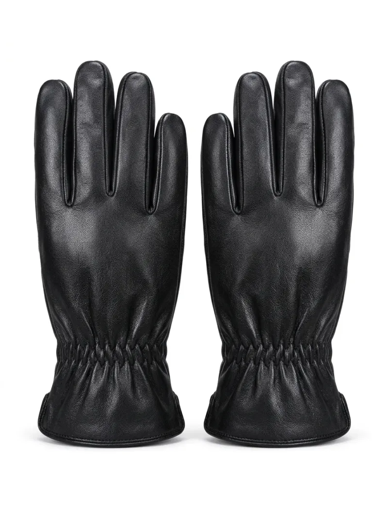 Gant cuir véritable laine mouton homme allure formelle