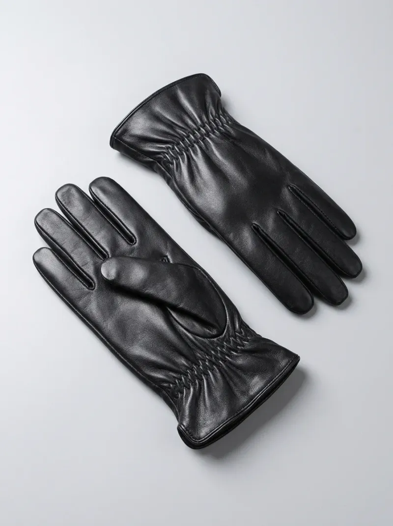 Gant cuir véritable laine mouton homme allure formelle
