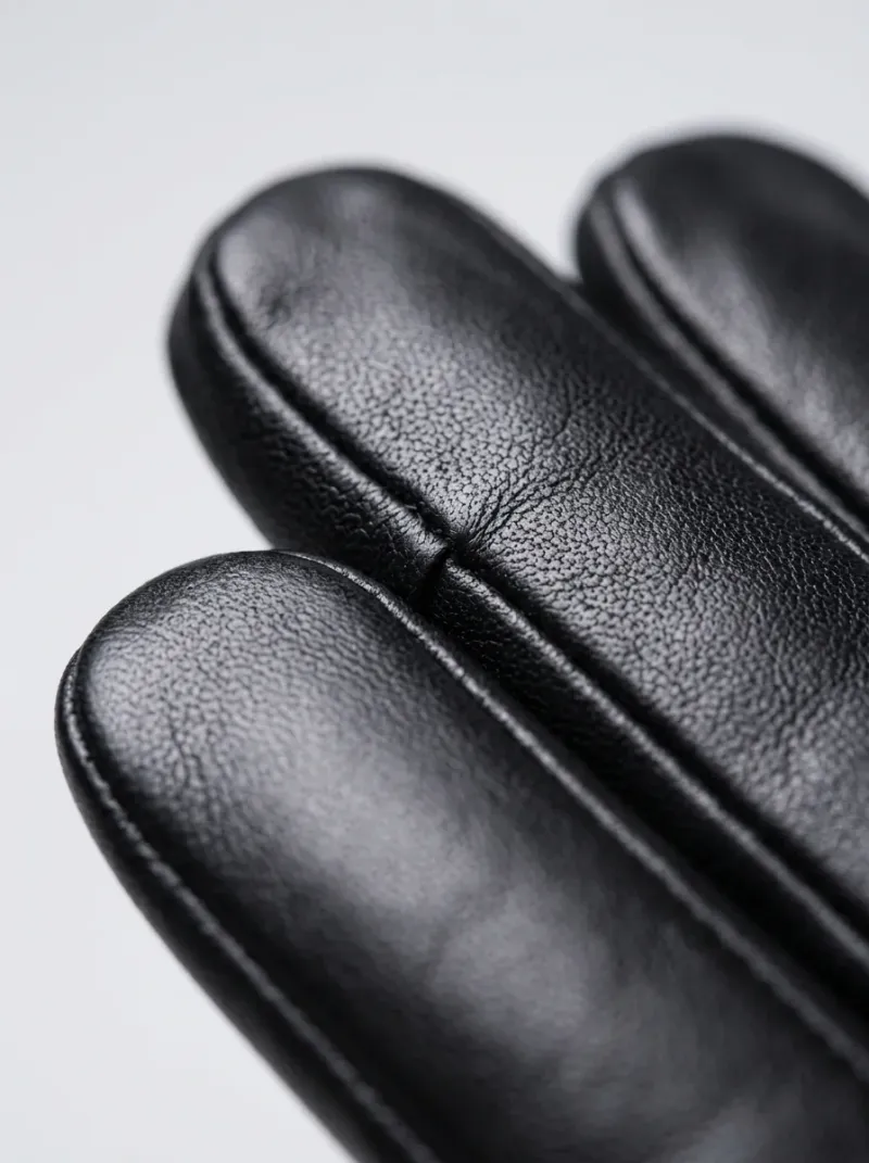 Gant cuir véritable laine mouton homme allure formelle