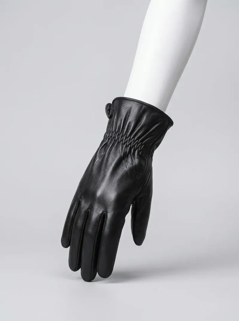 Gant cuir véritable laine mouton homme allure formelle