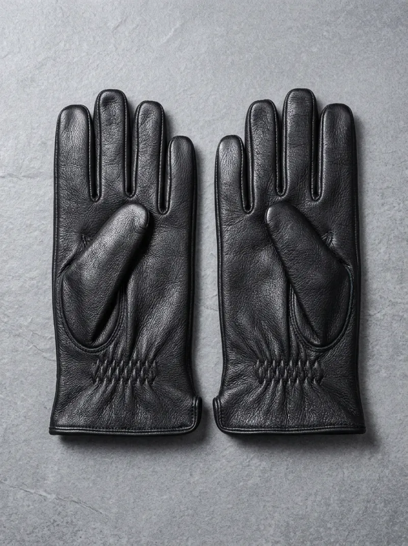 Gant cuir laine mouton homme robuste hivernal
