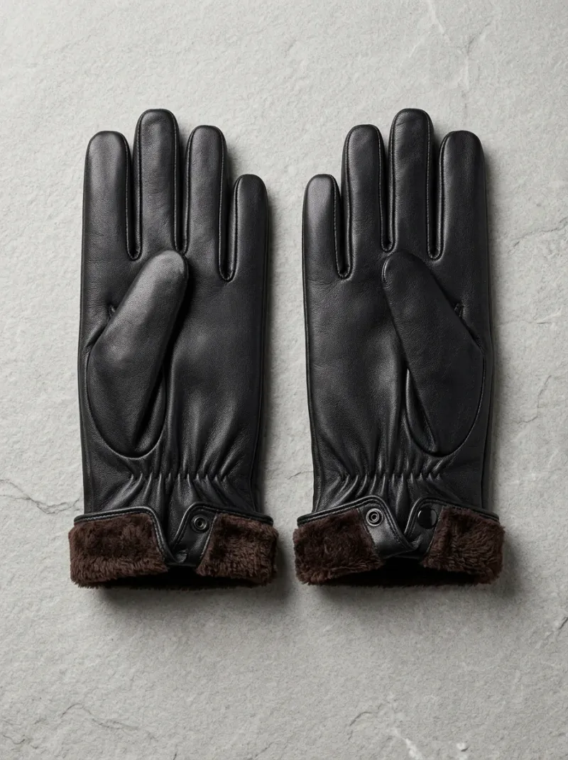 Gant cuir véritable conduite ergonomique luxe homme