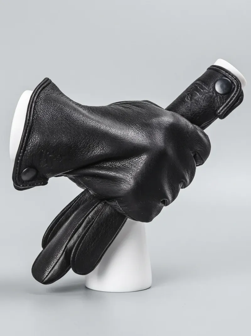 Gant cuir pilote homme conduite hivernale isolant