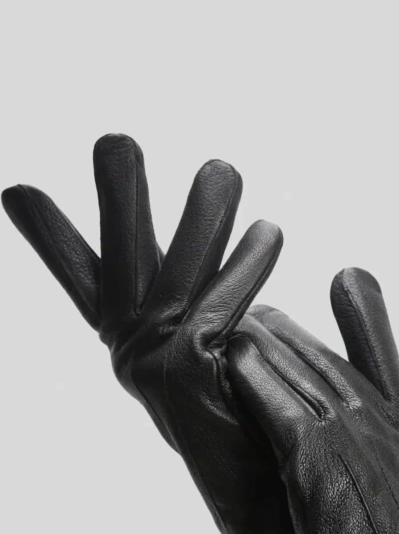 Gant cuir pilote homme conduite hivernale isolant