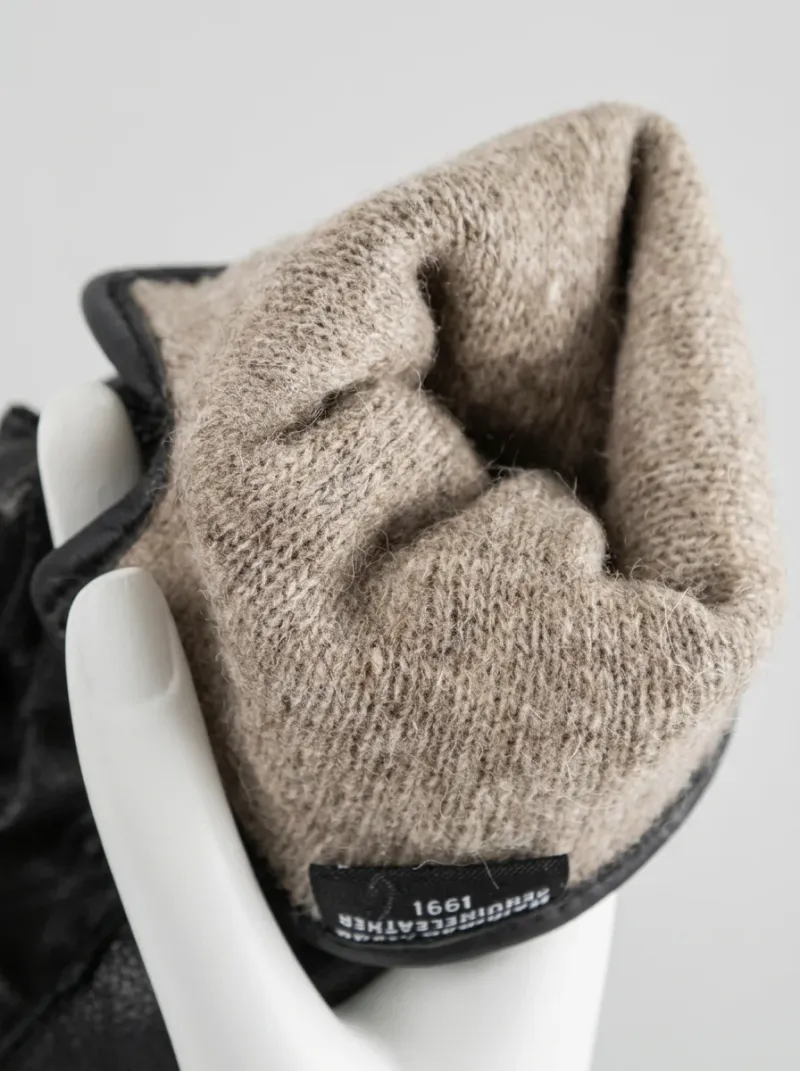 Gant cuir pilote homme conduite hivernale isolant