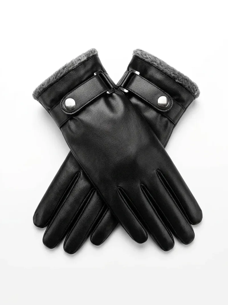 Gant cuir véritable fin doublure laine mouton homme urbain