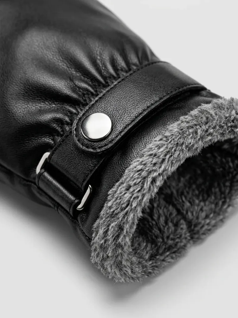 Gant cuir véritable fin doublure laine mouton homme urbain