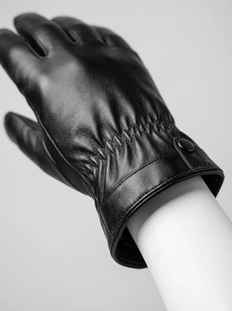 Gant cuir véritable homme discret tactile élégant