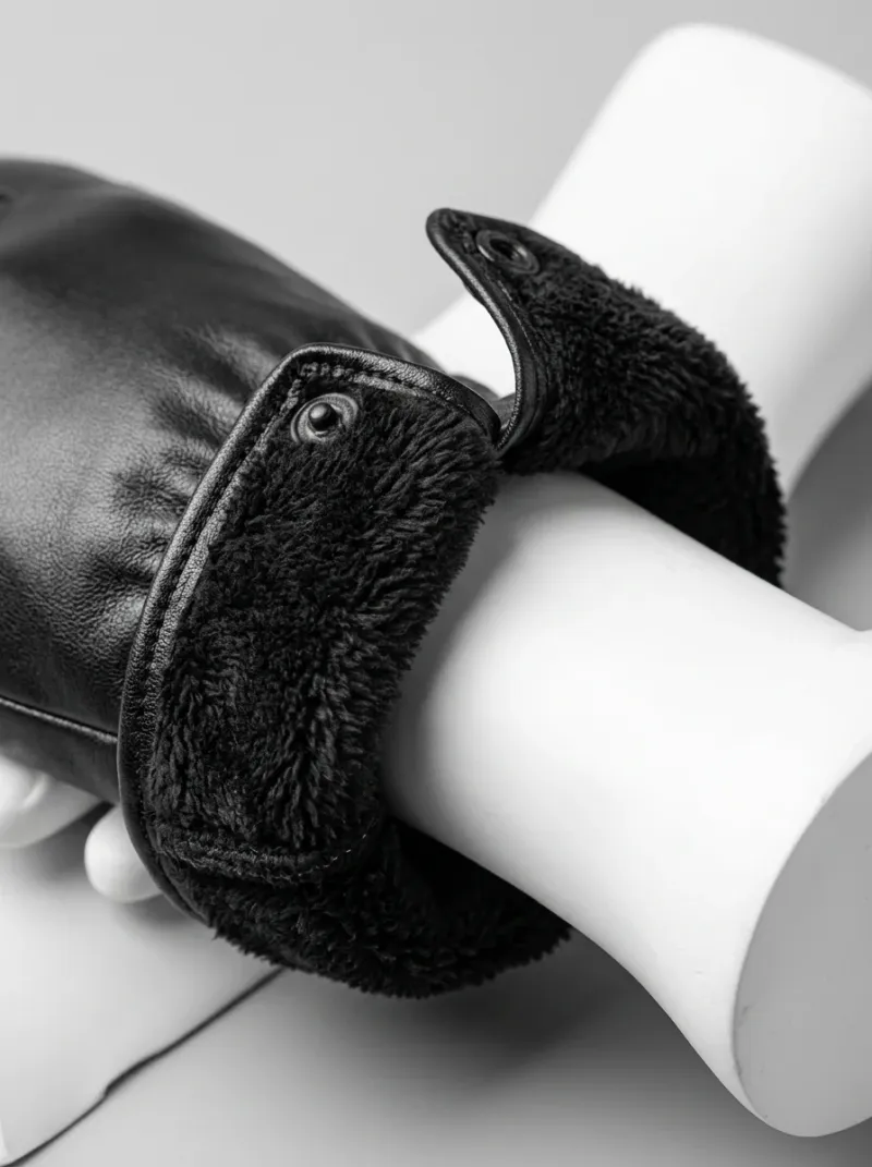 Gant cuir véritable homme discret tactile élégant