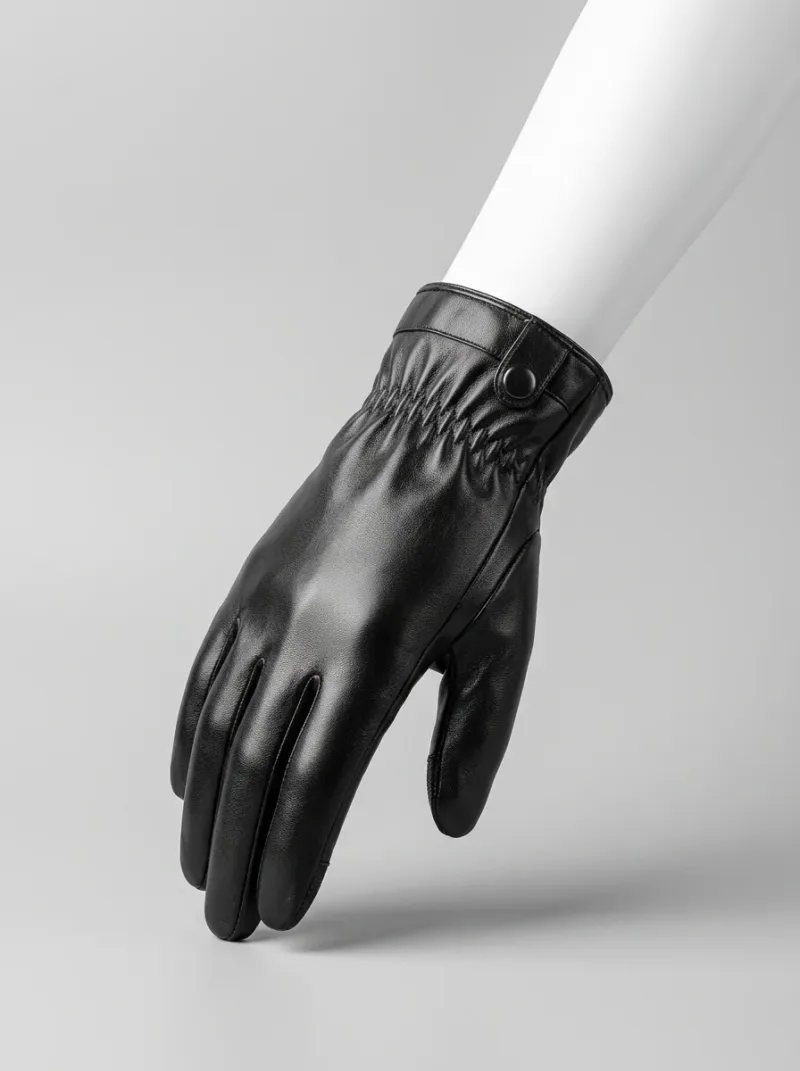 Gant cuir véritable homme discret tactile élégant