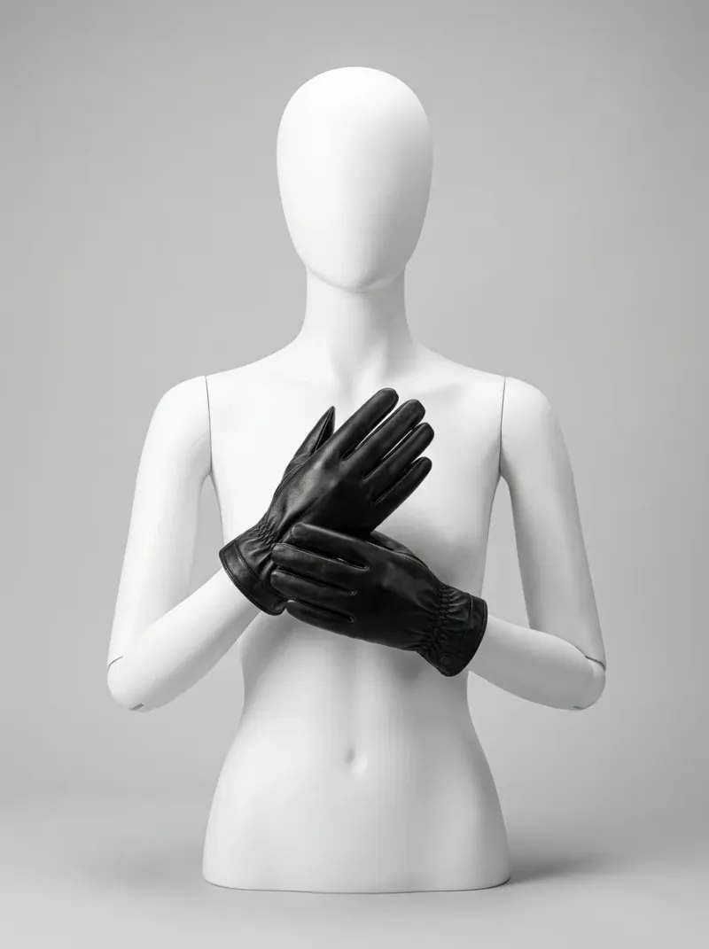 Gant cuir véritable homme discret tactile élégant
