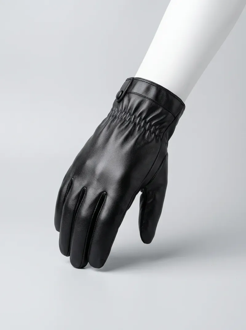 Gant cuir véritable homme discret tactile élégant