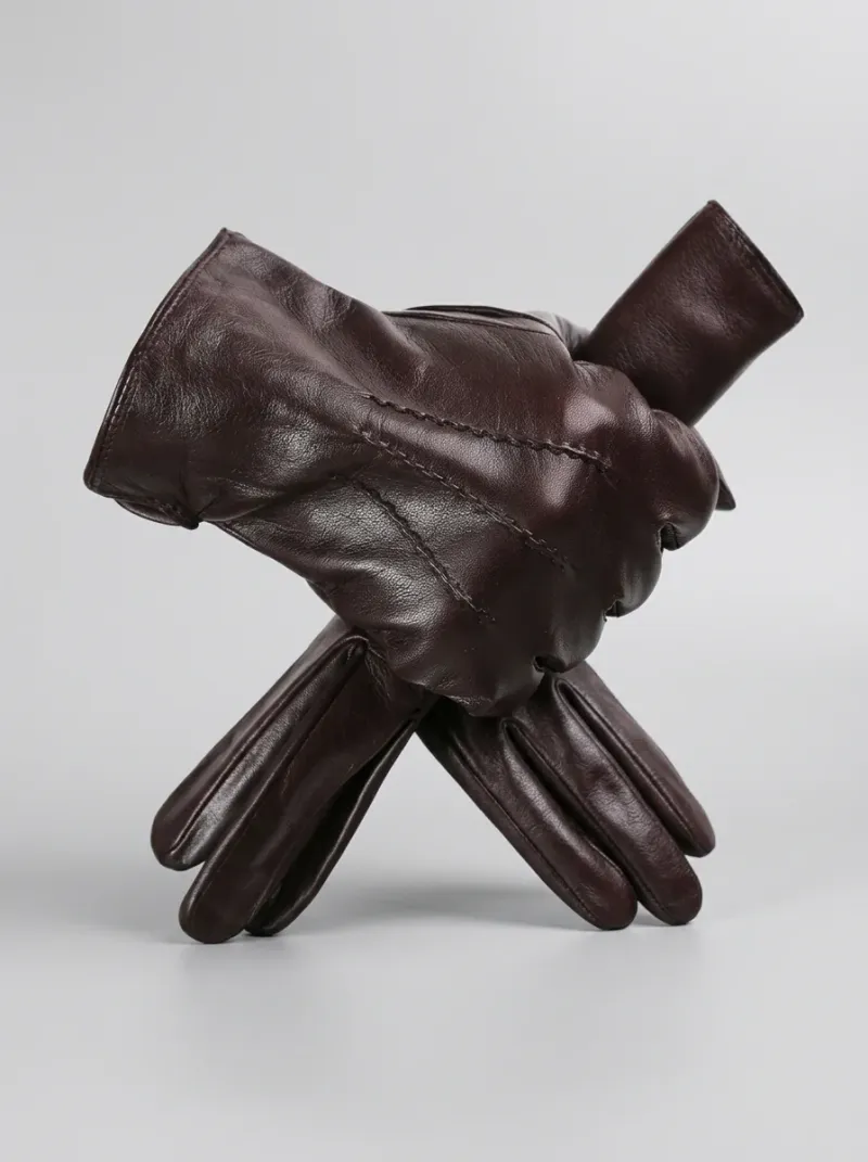 Gant cuir véritable doublure laine mouton homme hiver