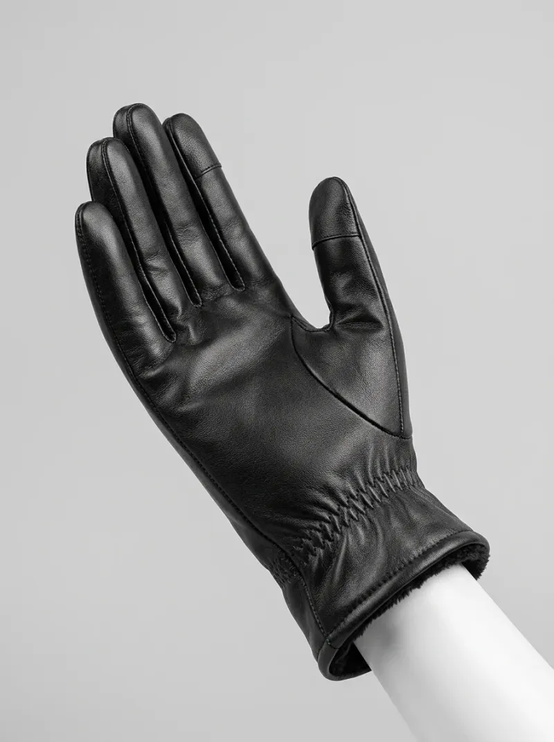 Gant cuir véritable tactile homme hiver raffiné