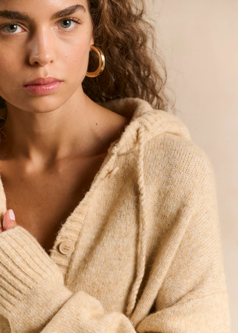 Gilet ample à capuche