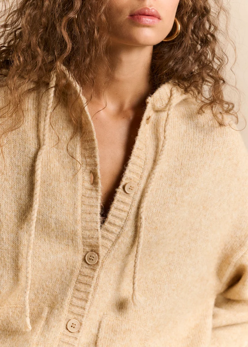 Gilet ample à capuche