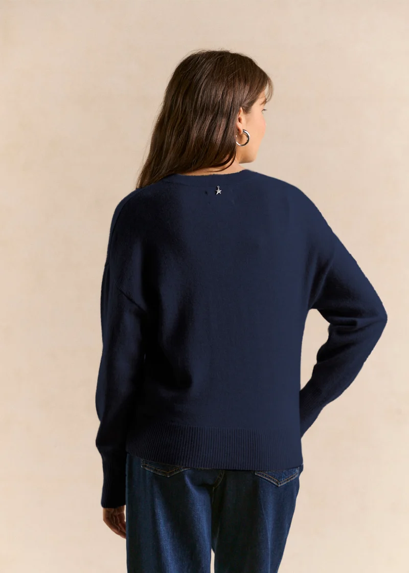 Gilet cachemire col V forme courte