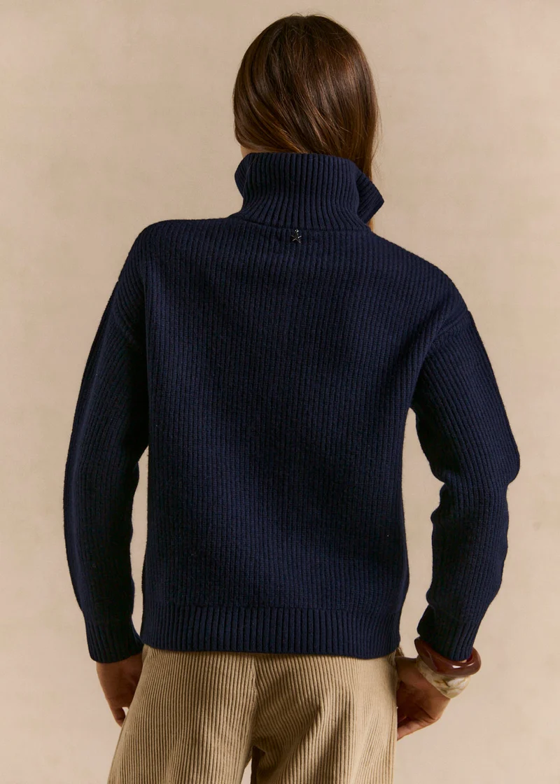 Gilet col montant zippé en laine