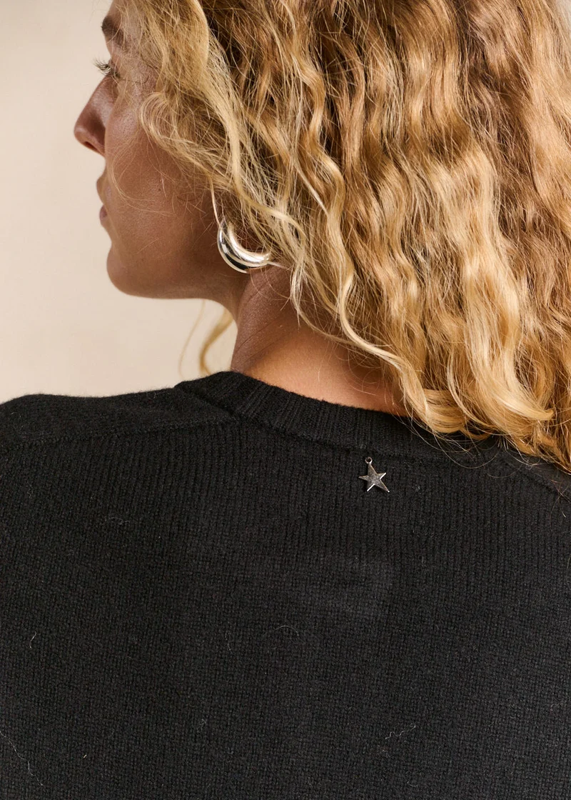 Gilet cardigan en laine col rond