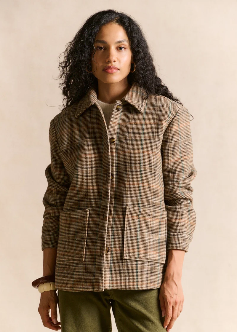 Veste chemise à carreaux