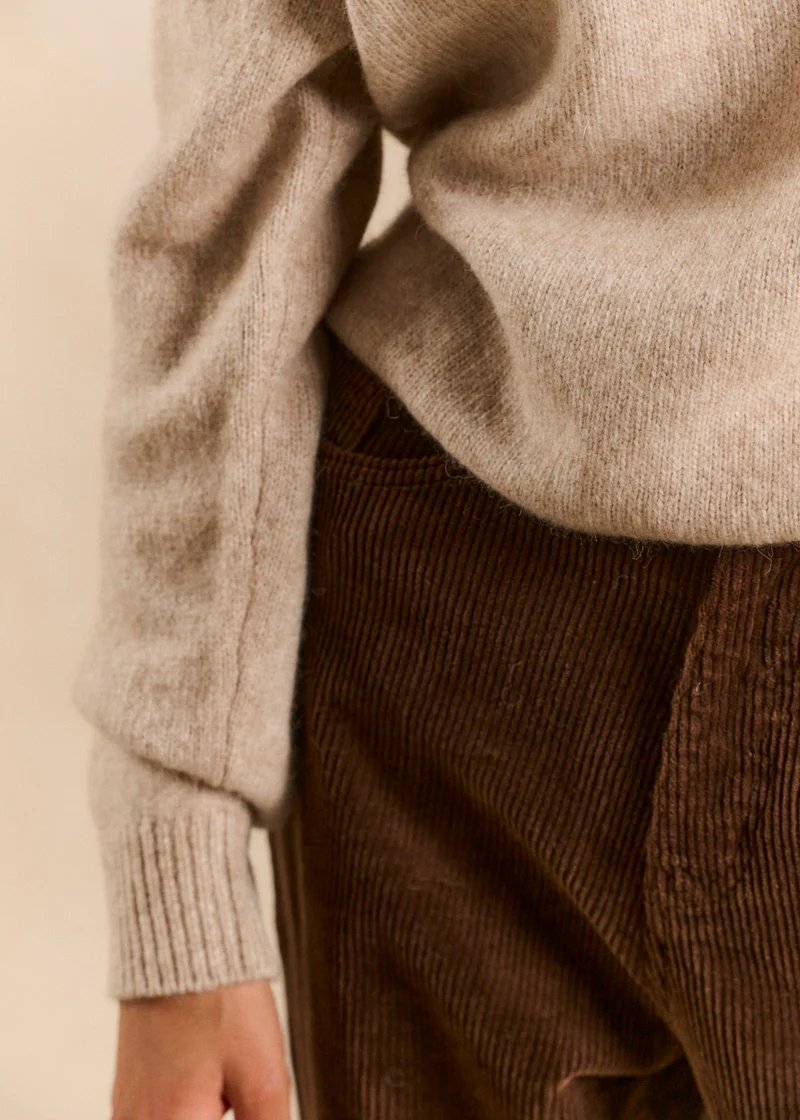 Pull sweat à capuche en maille épaisse