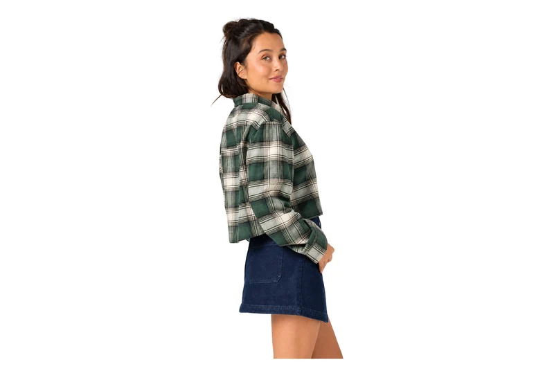 CHEMISE COURTE EN FLANELLE PIPPA À MANCHES LONGUES