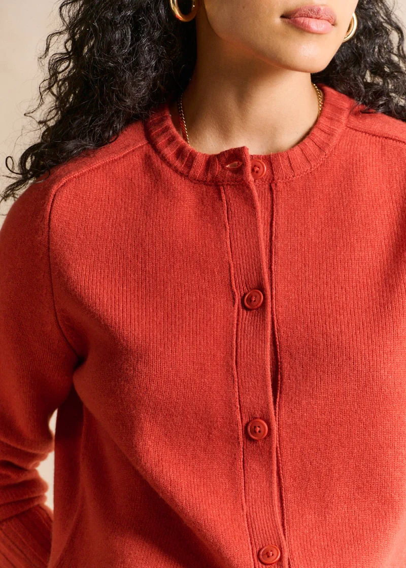 Gilet cardigan en laine col rond