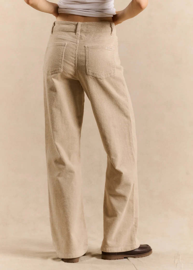 Pantalon wideleg en velours