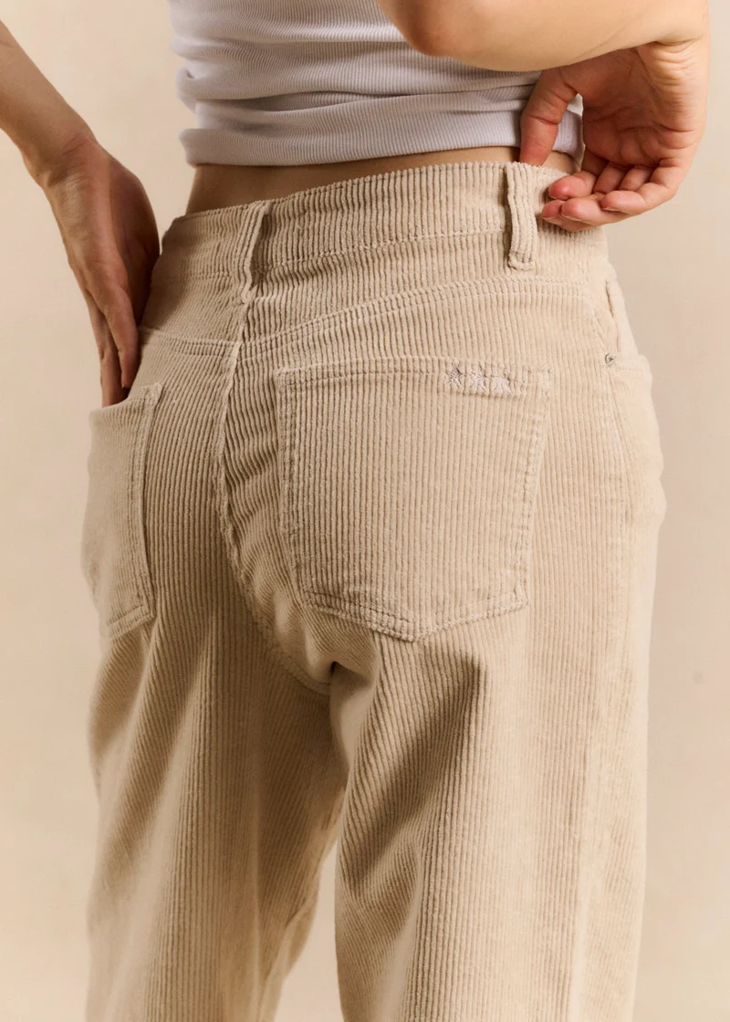 Pantalon wideleg en velours