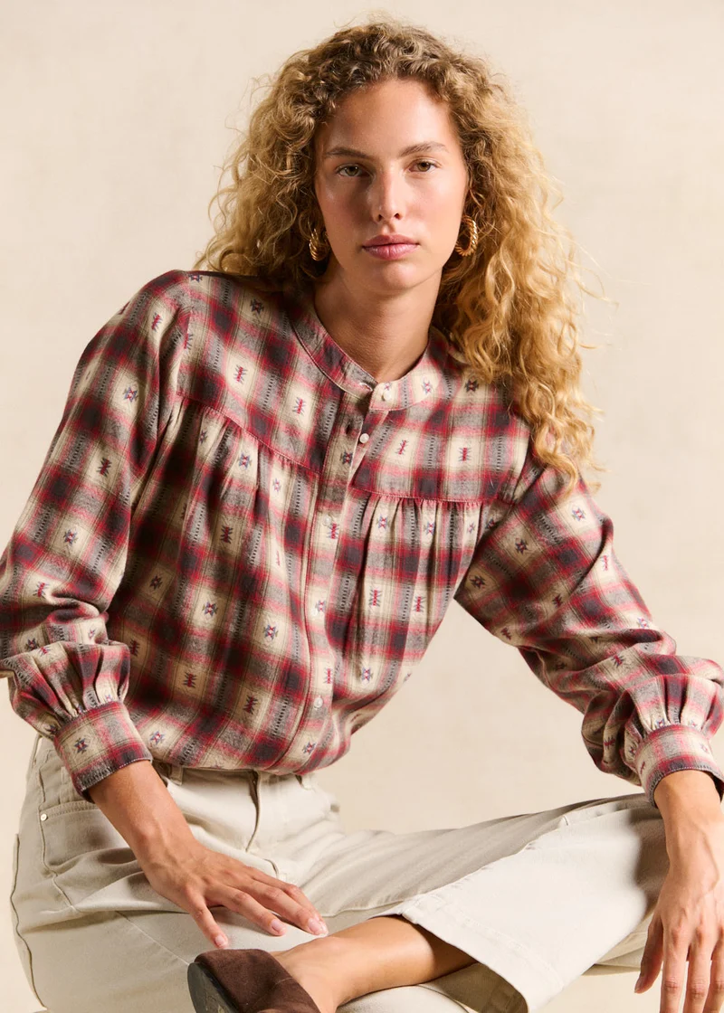 Chemise à carreaux en coton