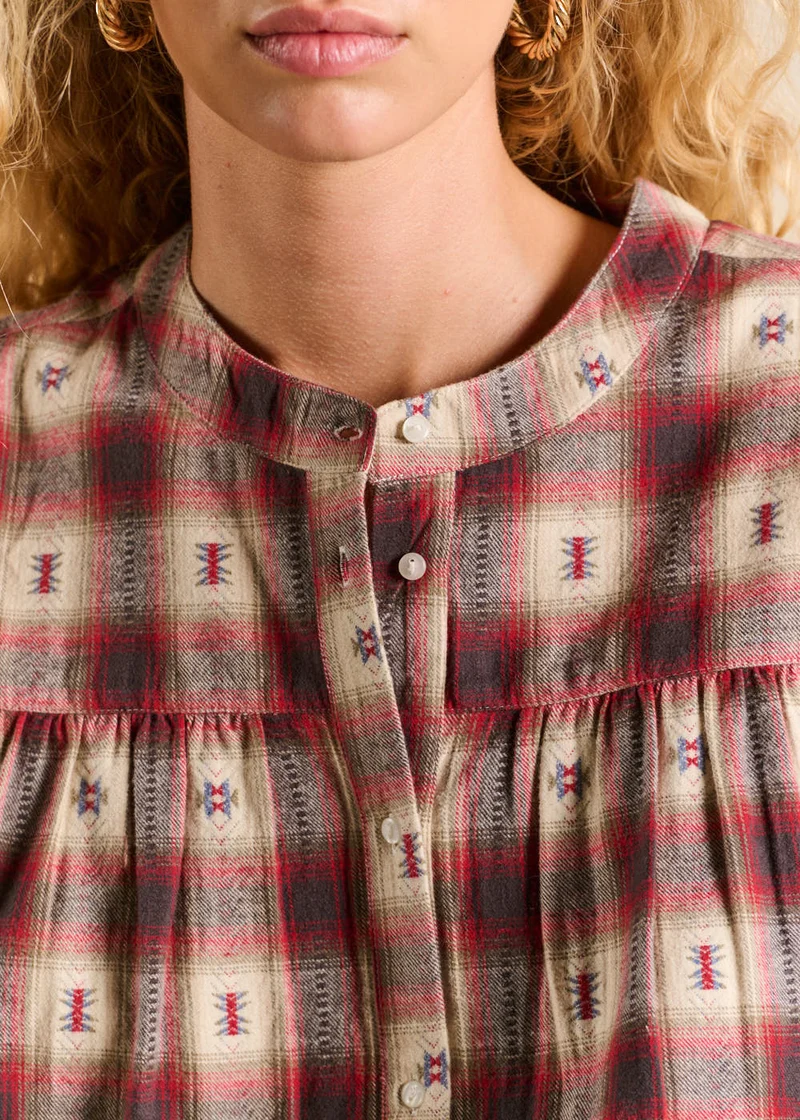 Chemise à carreaux en coton
