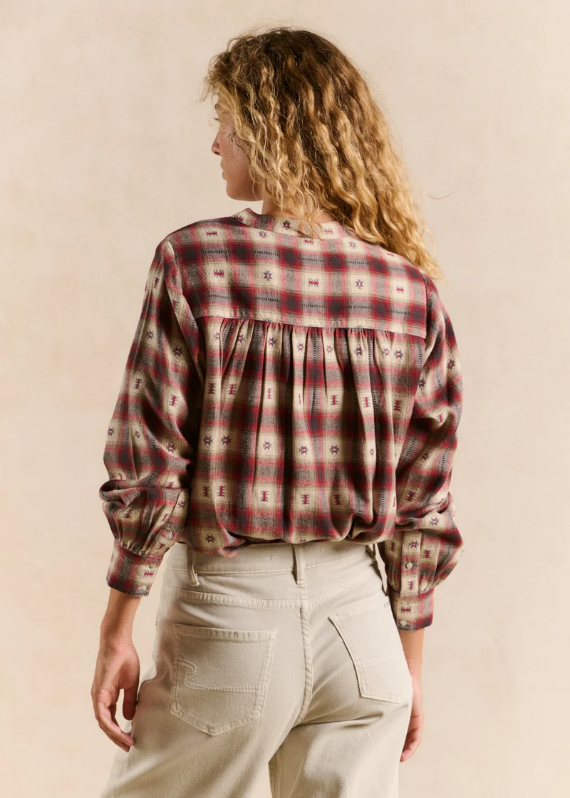 Chemise à carreaux en coton