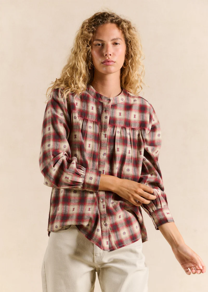 Chemise à carreaux en coton