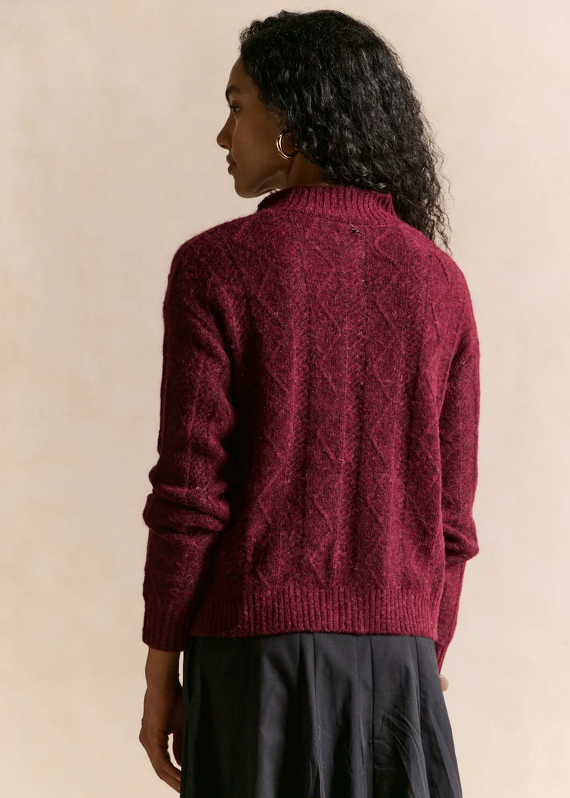 Gilet en maille chevron