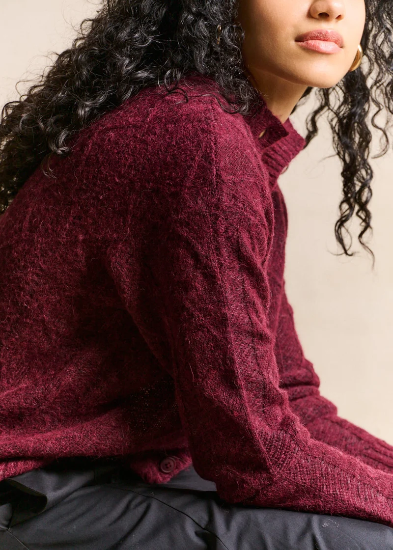 Gilet en maille chevron