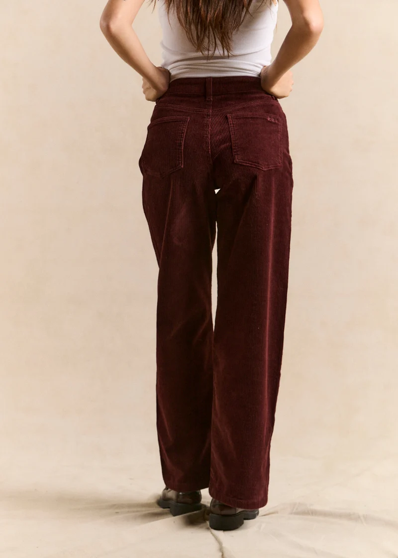 Pantalon wideleg en velours