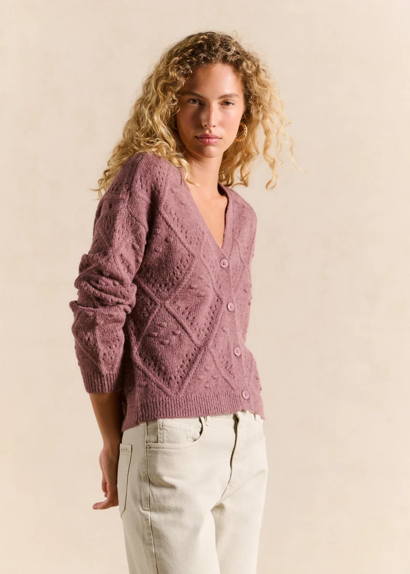 Gilet motif losange