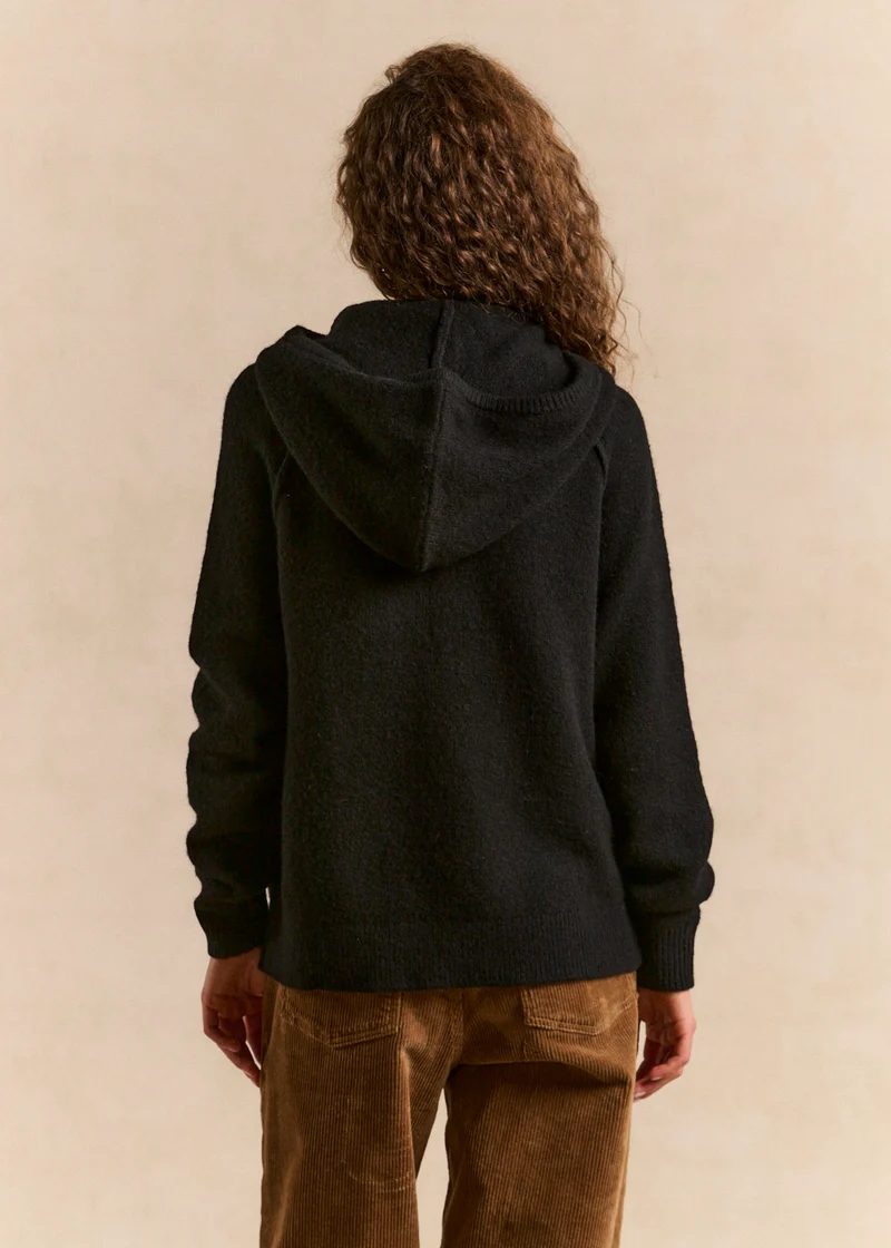 Pull sweat à capuche en maille épaisse