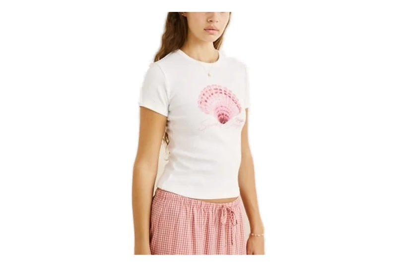 T-SHIRT TOUS LES JOURS À MOTIFS COQUILLAGES