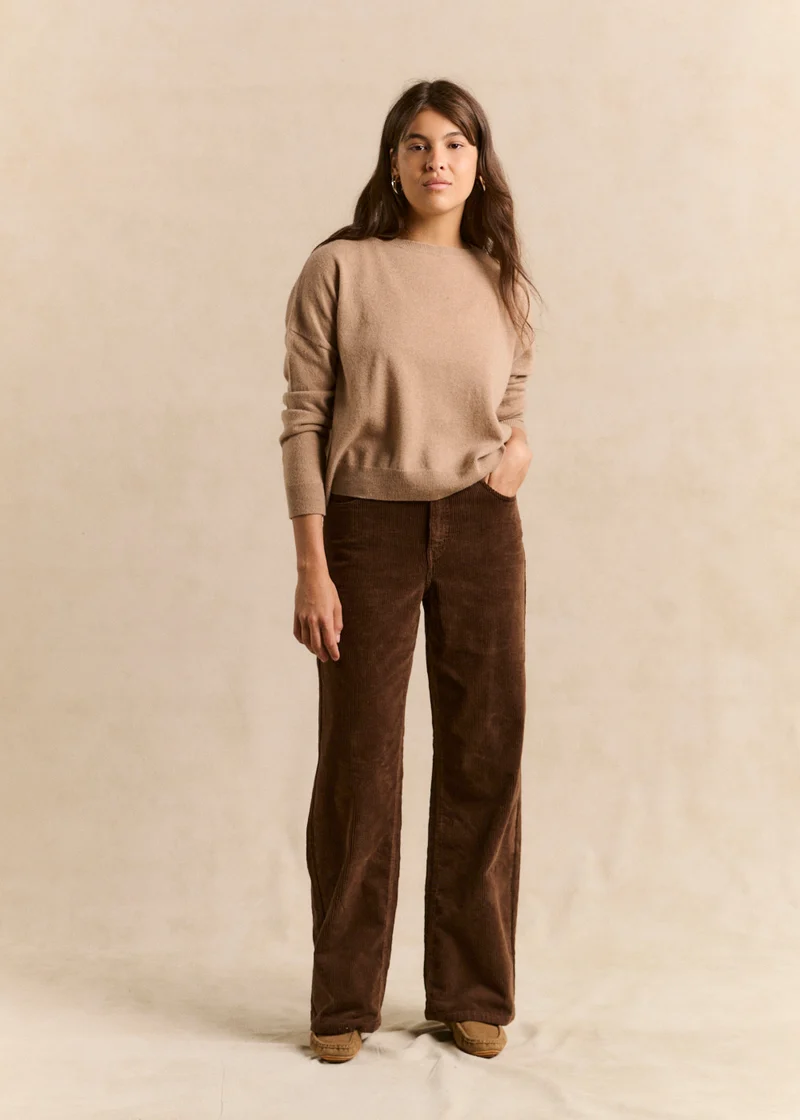 Pantalon wideleg en velours