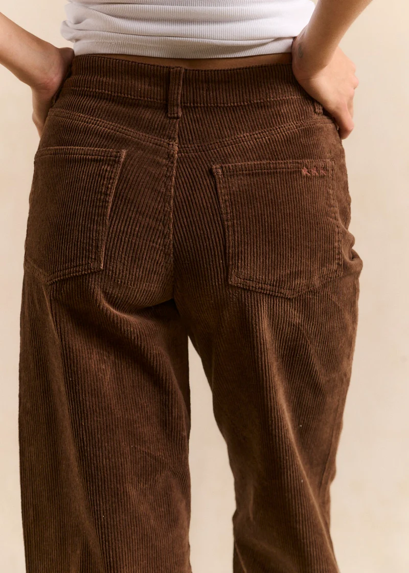 Pantalon wideleg en velours